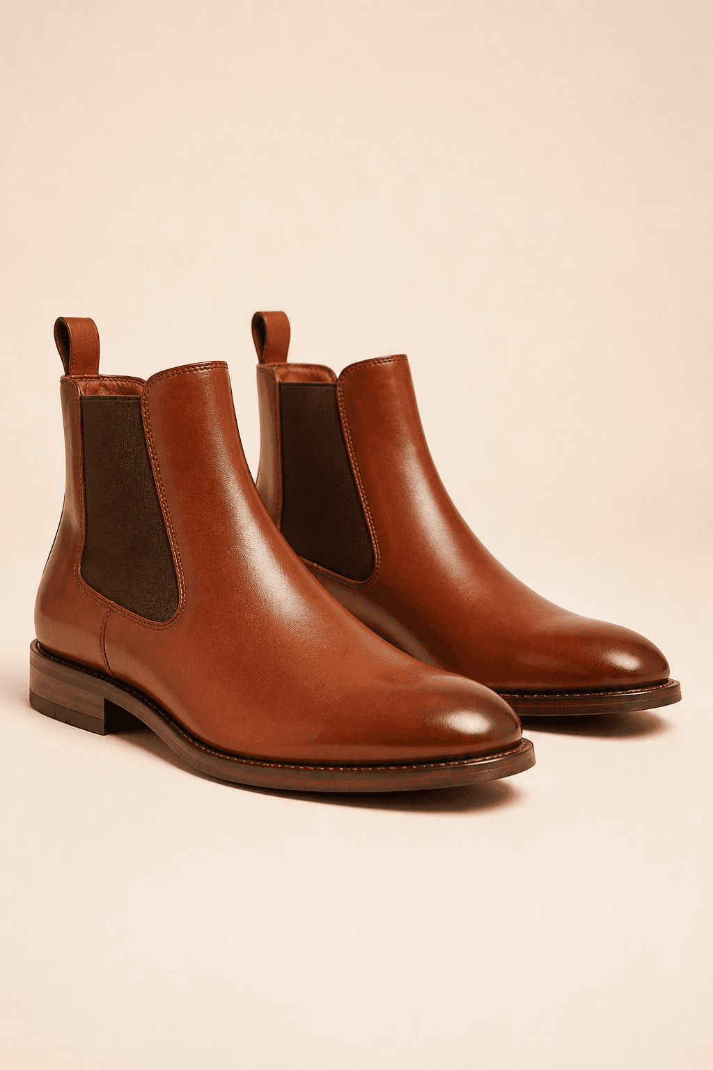 Tan leather Chelsea boots