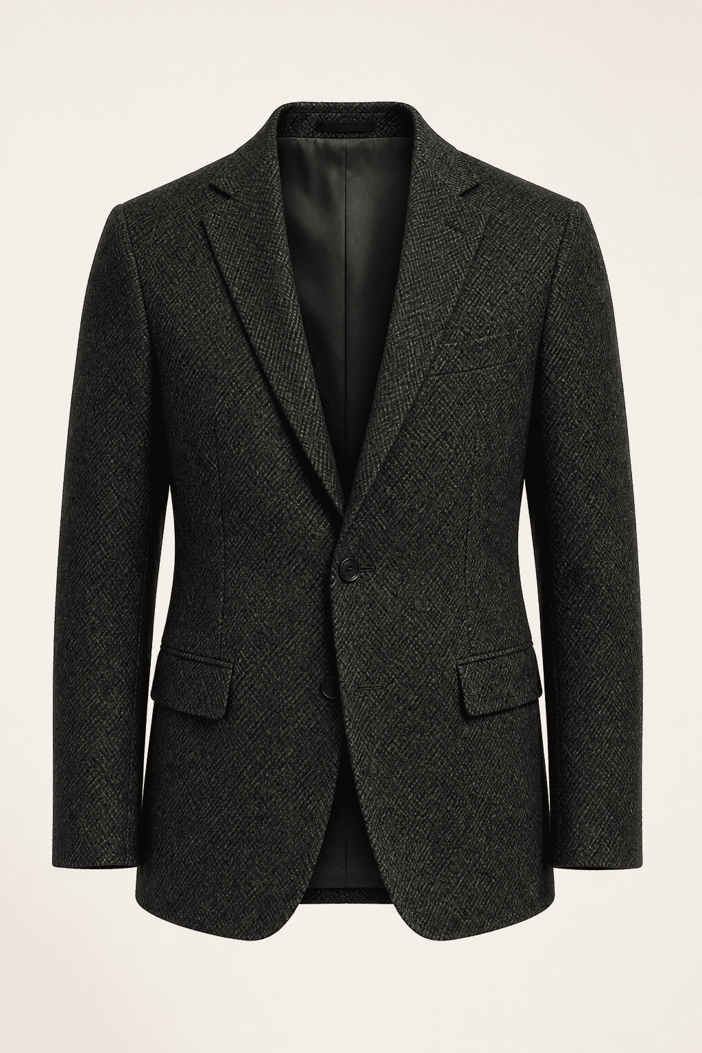 Tailored charcoal wool jacket
